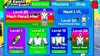 🤩ЭТО НОВЫЙ *Pencil Event Pass* В Toilet Tower Defense! Пенсил ивент в туалет товер дефенс в роблокс!