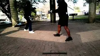 Single Stick Sparring (Tree versus Da'Mon)