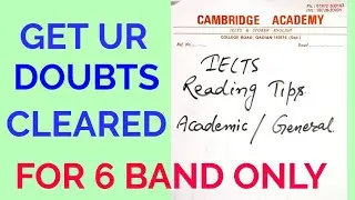 IELTS READING TIPS FOR BAND 6
