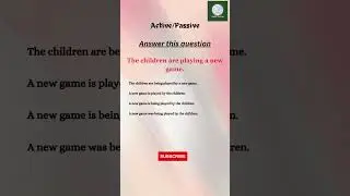 Active/Passive asked in SSC exams | Competitive exams #english #learning #ssc #ssccgl #sscgd