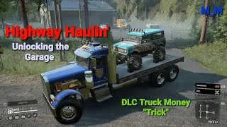 Highway Haulin' | Unlocking the Garage & Short Preview | DLC Truck Money - SnowRunner Console Mods