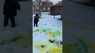 Winter Activity for Kids - Painting Snow 