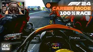 F1 24 Career Mode 100% Race - Ayrton Senna's McLaren MCL 38 - Miami GP | Steering Wheel Gameplay #6