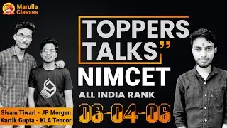 NIMCET 2020 Toppers|Amit Dwivedi :AIR-6 |KARTIK :AIR-04(kLA tencor)|SHIVAM TIWARI :AIR-06(jp morgan)