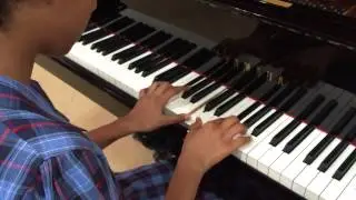 Sulaf Aljabal playing the piano at St Christopher's School