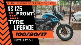 NS 125 Front Tyre Upgrade 😍 Tyre modification 🔥 || Hindi Vlog ||Pratik1215
