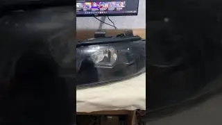 Audi A4 B6 headlight tuning. Bi-xenon lenses and repainting. Complete AUDI A4 headlight disassemb...