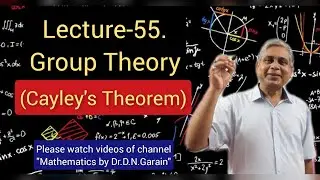 Group Theory, Lec.- 55(Cayley's Theorem), by Dr.D.N.Garain
