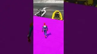 GTA V SPIDERMAN SOLO Epic Mega Crazy Stunt Challenge \ New Cars #shorts