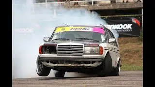 Mercedes W123 Legendary Diesel + SCANIA turbine @ Eastern European Drift Championship