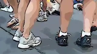 cartoon of Happy Feet At Panorama Jazz Band