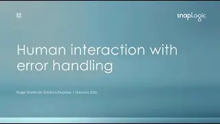 Human intervention with error handling
