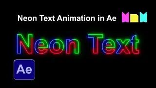 Neon Text Animation in After Effects | Vegas Effect