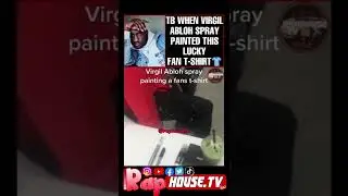 When Virgil Abloh spray painted lucky fan t-shirt 🕊🔥👕 Rip Legend 🐐