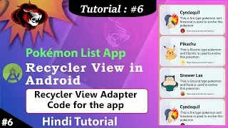 Recycler View with Tab Layout | Multi Pokemon Recycler List App | Setting Up Data Part 6