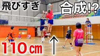 【バレーボール】跳びすぎて足首がネットに当たりそうですｗ