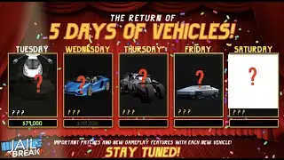 RETURN OF 5 DAYS OF VEHICLES REVEALED 2021 | Roblox Jailbreak