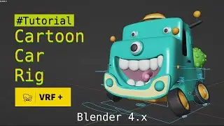 Blender 4.x Cartoon Car Rig Tutorial #blendertutorial