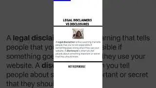Legal Disclaimer VS Disclosures