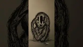 scribble art #shorts #scribbleart #drawing #coratcoret #art  #pendrawing #sadart #darkart #gambar