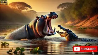 WILD Hippos FACE OFF Against SAVAGE Crocodiles!