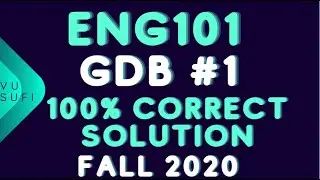 ENG101 GDB 1 Solution Fall 2020 |VU Sufi|