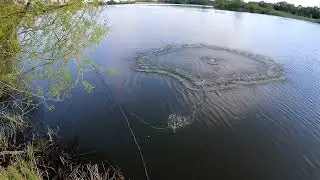 May fishing with a large-ring cast net... Caught enough to fry up 🤣🤣🤣🤣🤣