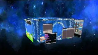 ubuntu 3D Desktop (Cube) (KDE & Compiz Fusion & CairoDock) fullHD 1080p
