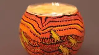 Kangaroo Sunset Candle Holder
