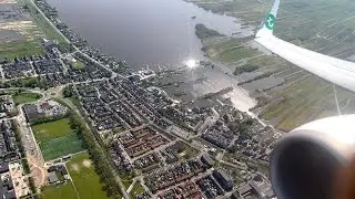 Spectacular Views of the Netherlands | Transavia Boeing 737-800 Landing at Amsterdam! [4K 60fps]