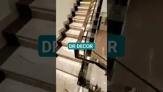 staircase railing with pvd gold #how #interior #trending #glassfurniture #shortsfeed #tool #design