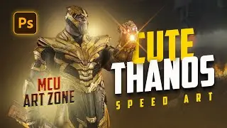 The weirdest Fact About Thanos -  Photoshop Speed Art