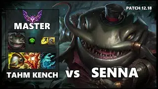 SEASON 12 MASTER Support Gameplay - TAHM KENCH vs SENNA Patch 12.8