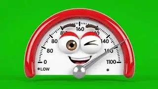Speed Meter Green Screen Cartoon Animation