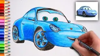 Easy to draw the character Sally in Cars
