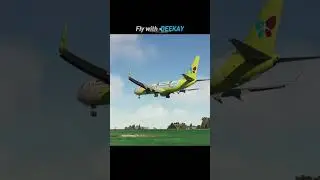 바람이 강했던 제주공항 25번 활주로 랜딩 진에어 B738 #플라이트시뮬레이터