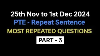 PTE Repeat Sentence (Part-3) Nov Exam Prediction | repeat sentence pte practice with answers. 