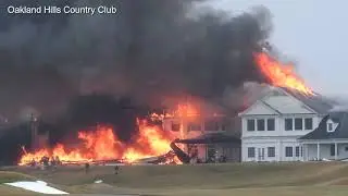 Fire consumes clubhouse at Oakland Hills Country Club in Michigan