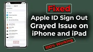 Fixed Apple ID or iCloud Sign Out is Greyed Out | Apple info