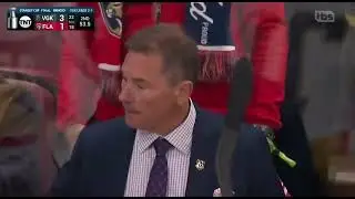 Eichel takes a puck to the neck