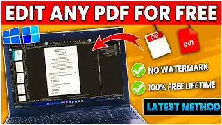 How to Edit Any PDF File on PC/Laptop Windows- 2024 For Free | Free PDF Editor🤯PDF Editing For Free💻