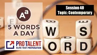 5 Words a Day I Vocabulary Development Session 40 - A must for Competitive Exams