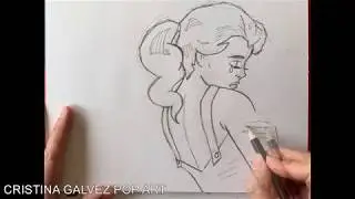 Aprender a pintar con acrílicos y gouache #114/ Papel de acuarela / Déjame llorar / Comic Americano