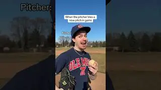 When the pitcher tries a new pitch in game😂⚾️
