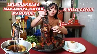 HAVE YOU EVER EATEN A CATFISH THIS BIG? WHEN IT WAS ALIVE, IT EATED RICE, TOFU, AND TEMPE!