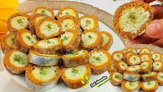 حلويات سهله و سريعه بطريقه عبقريه وجديده❗وصفه حلويات بدون زبده جاهزه في 10دقائق❗طريقه حلي سهل وسريع