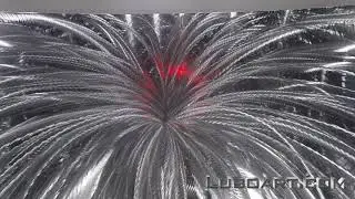 Metal art Modern wall decor LED RGB light reflective hand made artwork Original by Lubo Naydenov