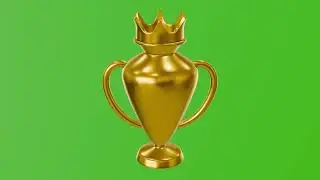 D Gold trophy Perfect looping green screen footage | 4K footages | GreenScreen Vfx