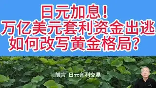 30年首次！日本央行加息引爆全球市场，日元套利资金大迁徙！日元套利变局下，黄金投资的3个核心机会！