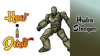 How I Draw the HYDRA STOMPER from MARVEL's WHAT IF series * how to draw the hydra stomper art lesson